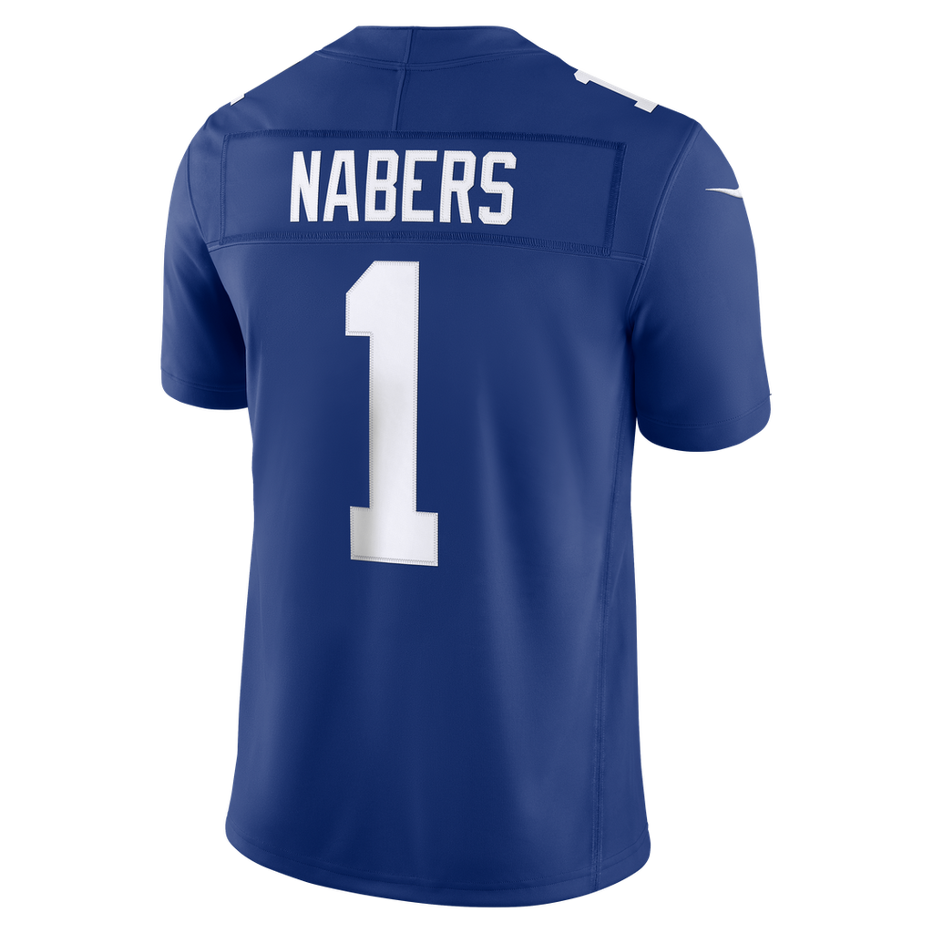 New York Giants Malik Nabers Nike Royal Team Vapor FUSE Stitched Limited Jersey
