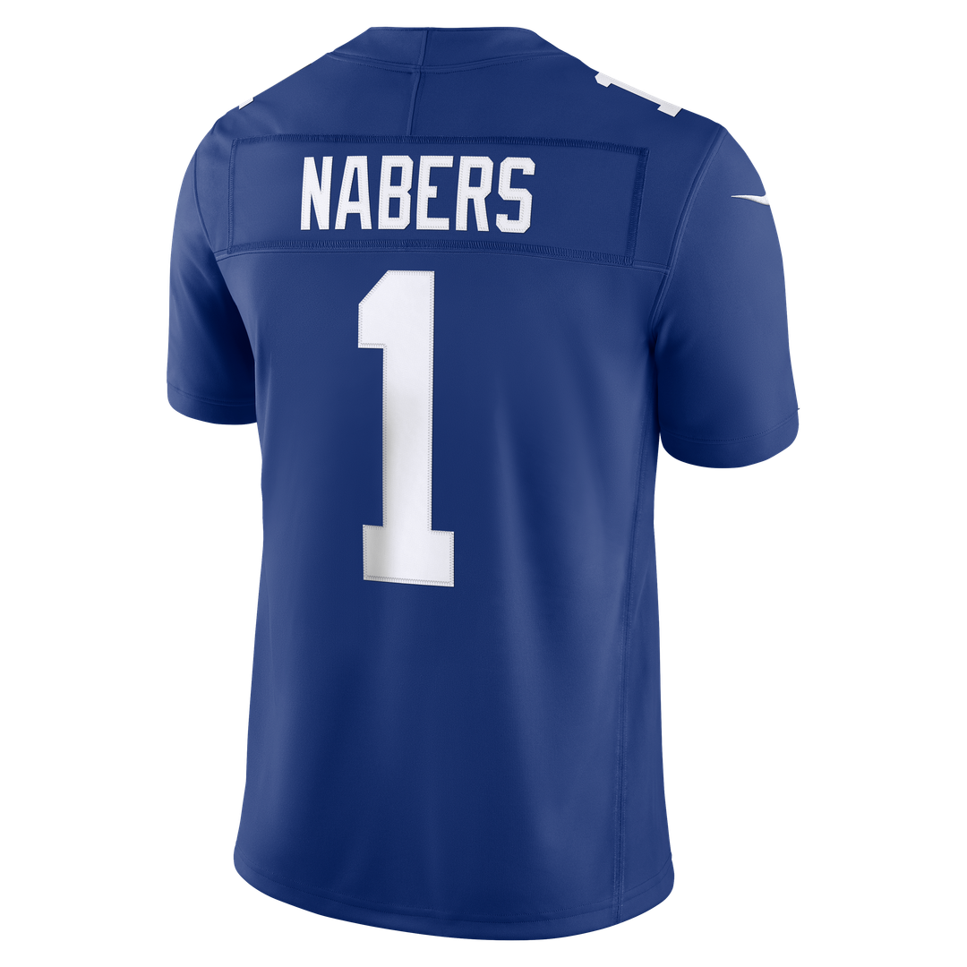 New York Giants Malik Nabers Nike Royal Team Vapor FUSE Stitched Limited Jersey