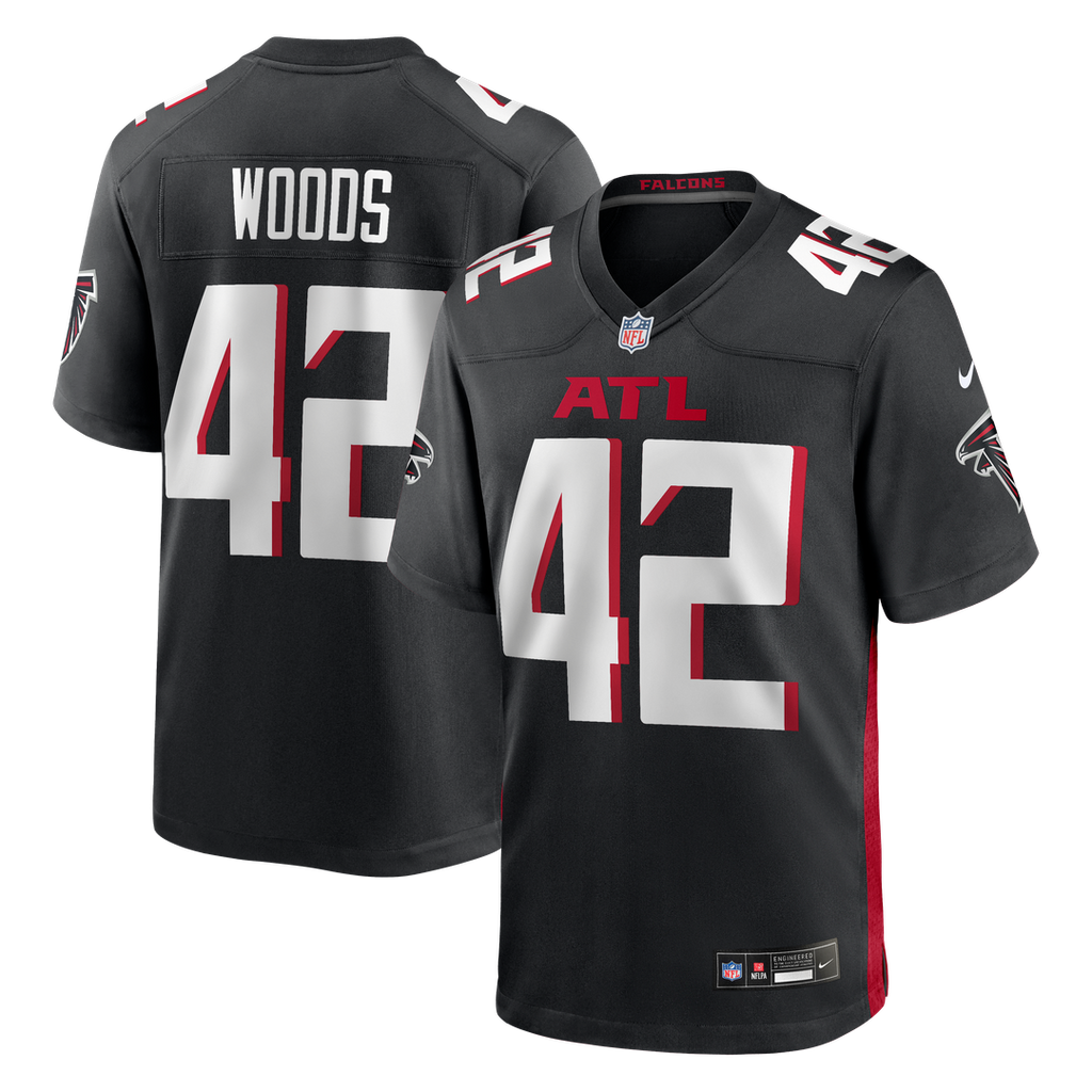 Atlanta Falcons Josh Woods Nike Black Game Jersey