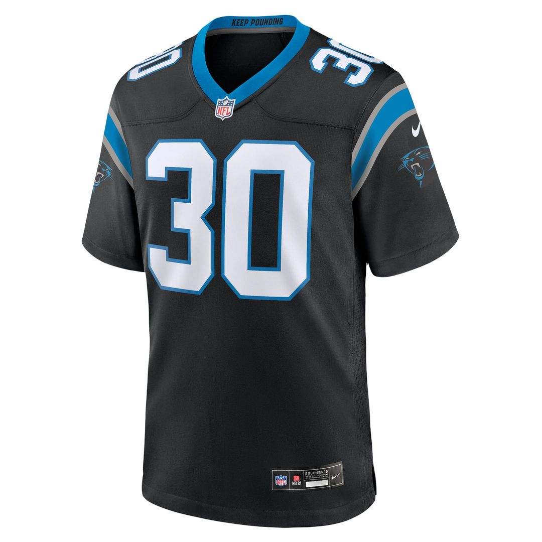 Carolina Panthers Chuba Hubbard Nike Black Game Jersey