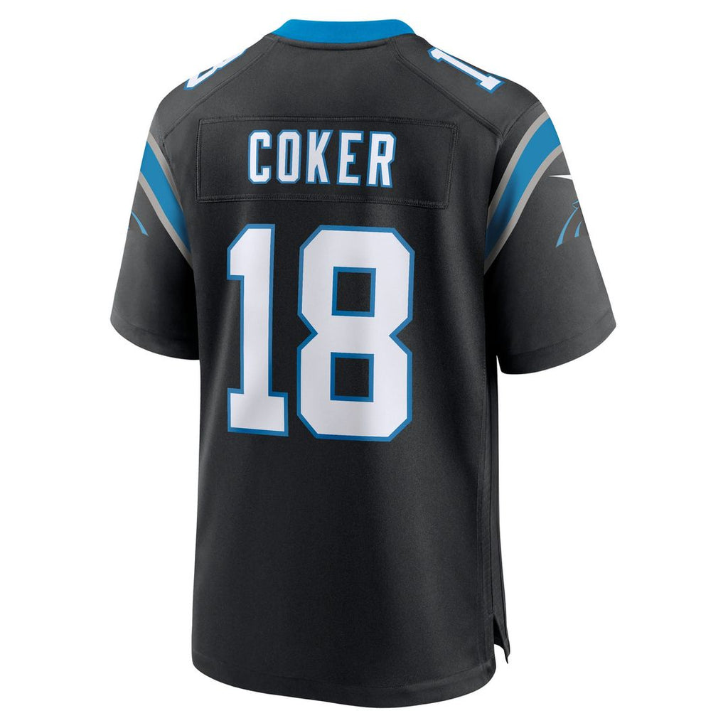 Carolina Panthers Jalen Coker Nike Black Game Jersey
