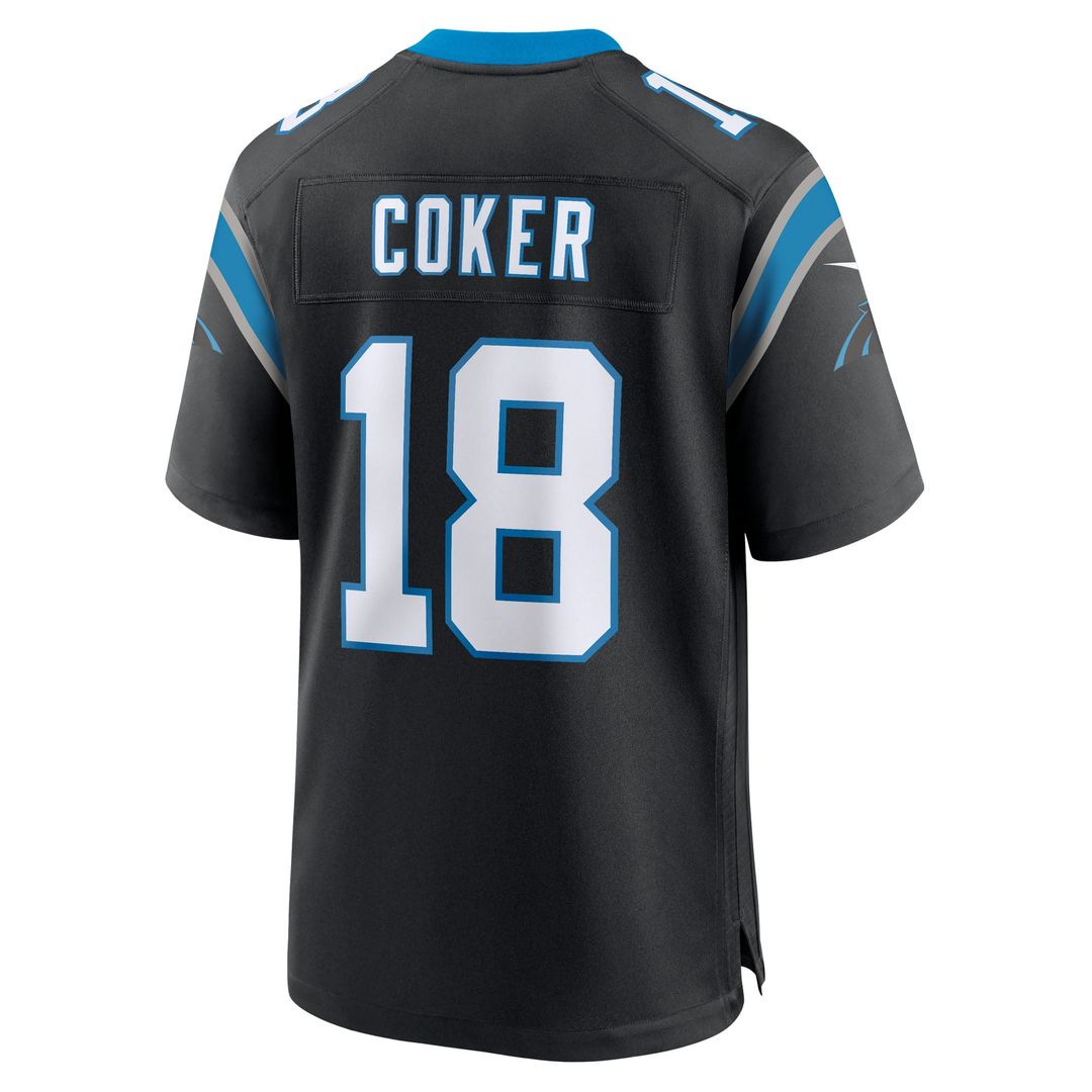 Carolina Panthers Jalen Coker Nike Black Game Jersey