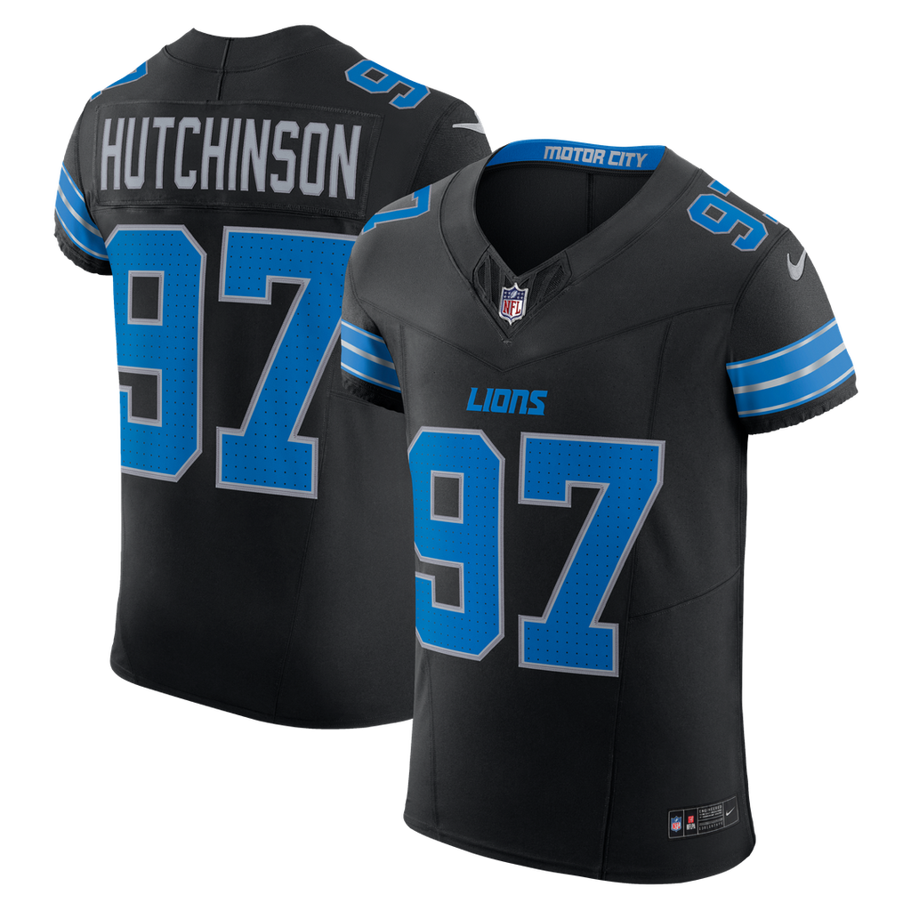 Detroit Lions Aidan Hutchinson Nike Black Alternate Vapor FUSE Elite Jersey
