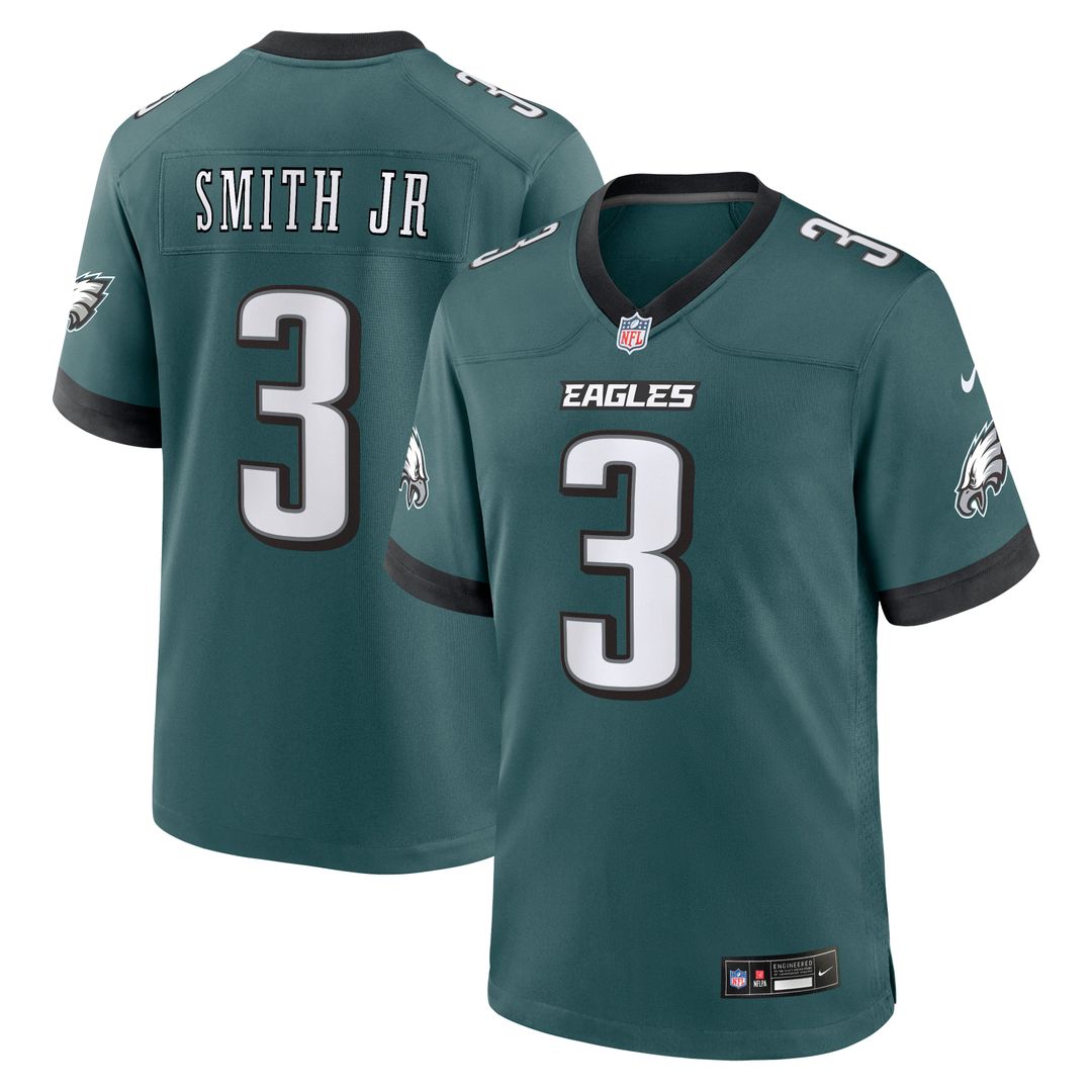 Philadelphia Eagles Nolan Smith Jr. Nike Midnight Green Game Jersey
