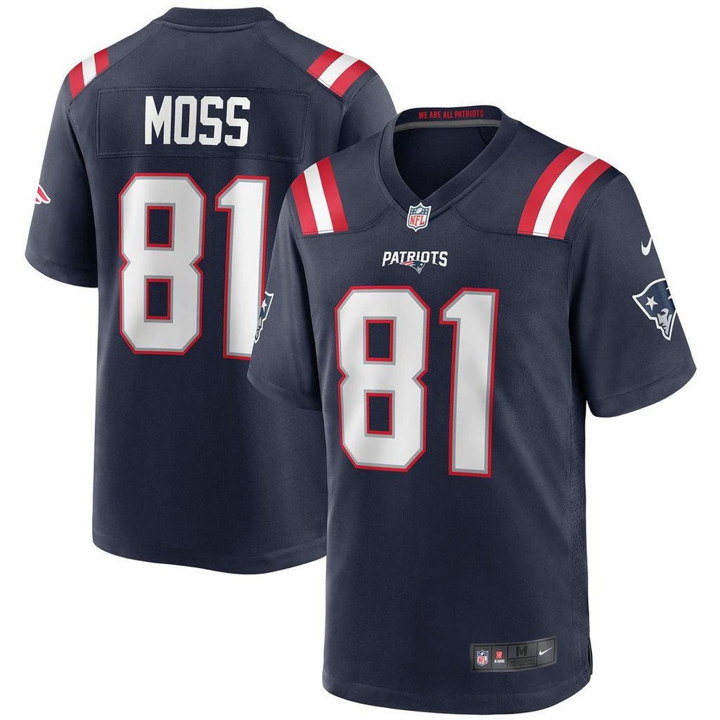 New England Patriots Randy Moss Nike Navy Retired Player Game Jersey