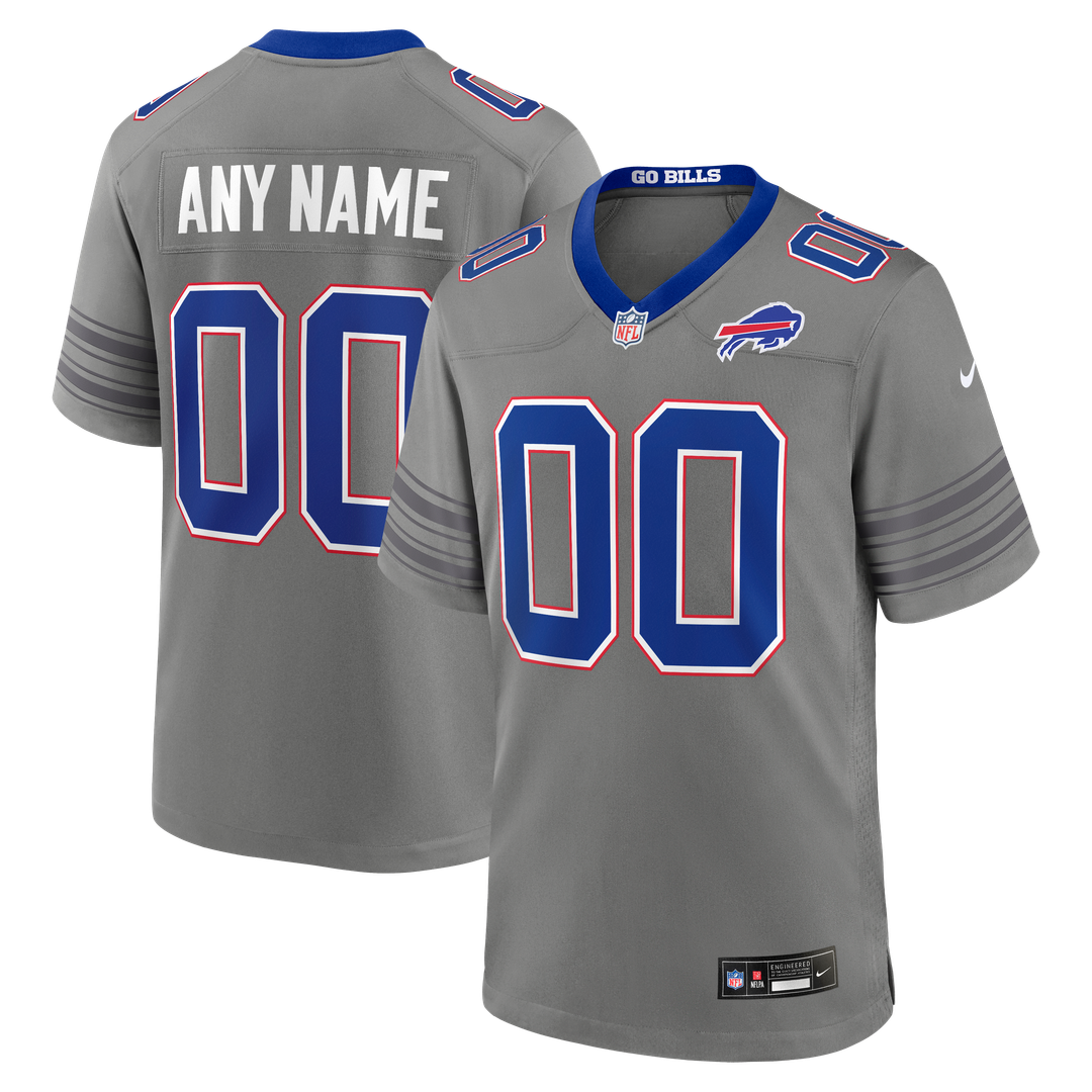 Buffalo Bills Nike Gray Nickel City Custom Jersey