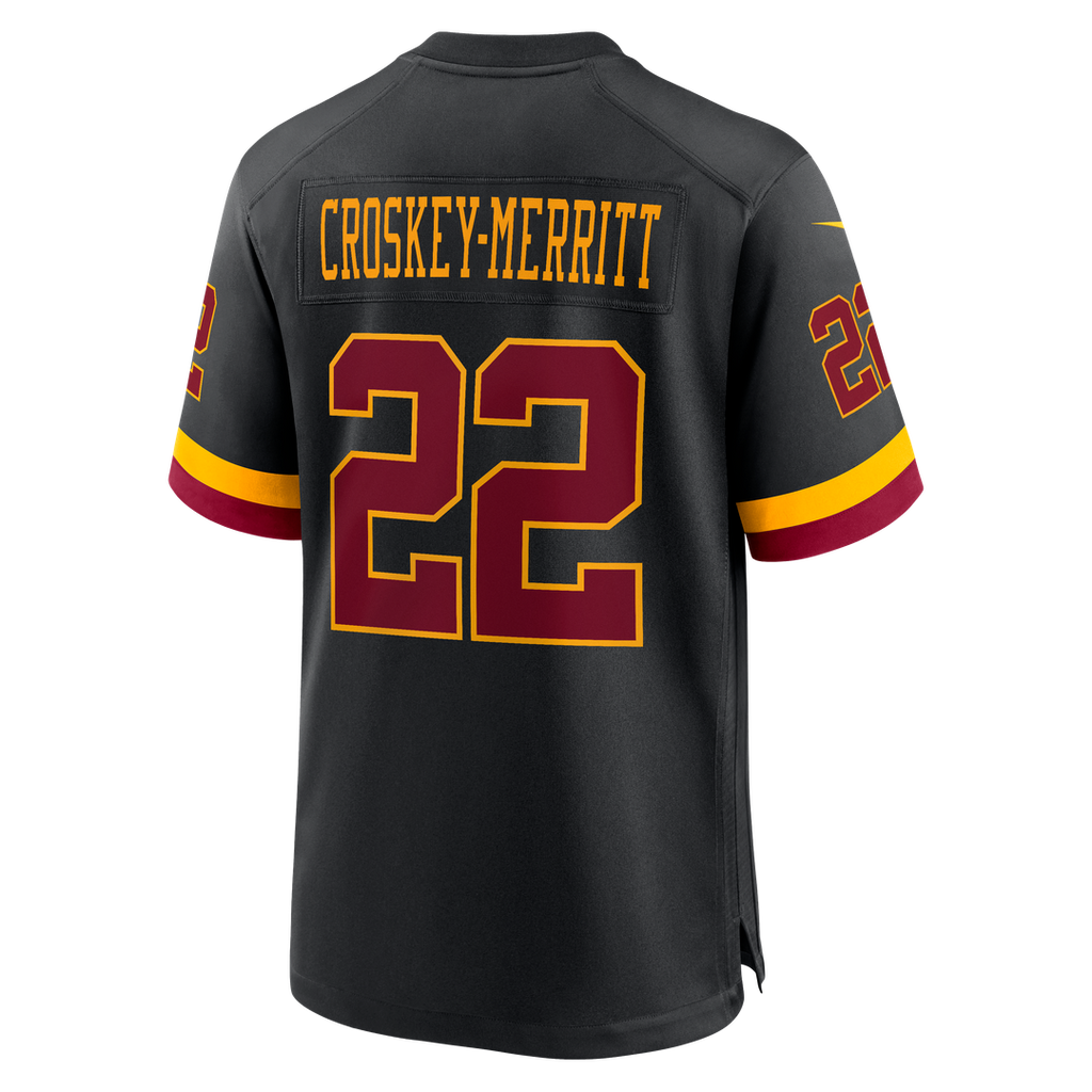 Washington Commanders Jacory Croskey - Merritt Nike Black Hail Raiser Alternate Game Jersey