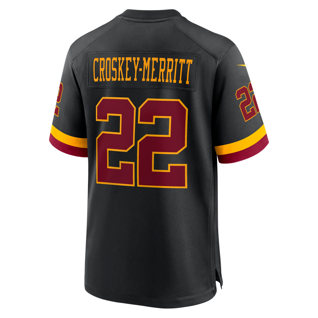 Washington Commanders Jacory Croskey - Merritt Nike Black Hail Raiser Alternate Game Jersey