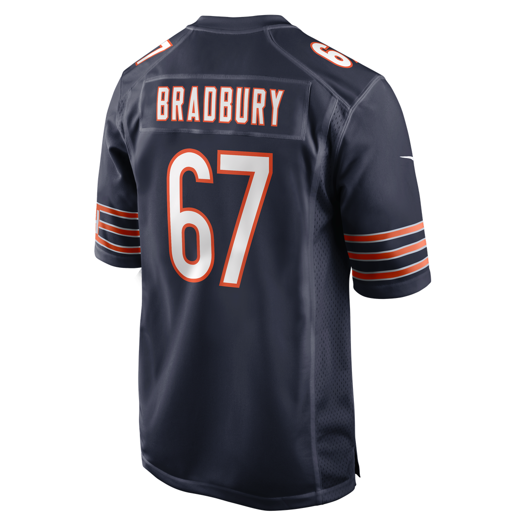 Chicago Bears Garrett Bradbury Nike Navy Game Jersey