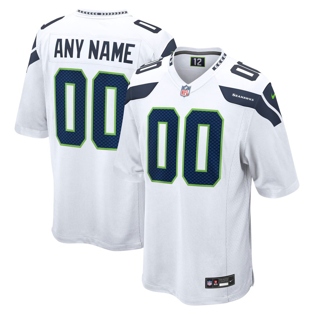Seattle Seahawks Nike White Custom Jersey