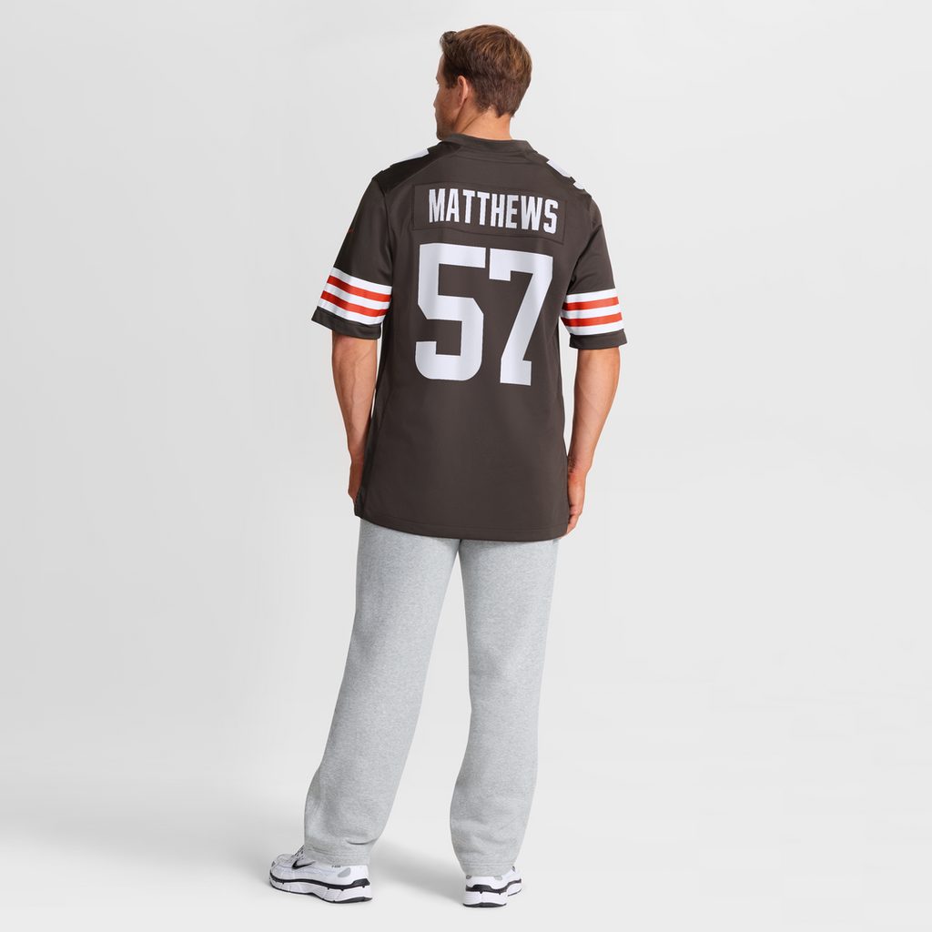 Cleveland Browns Clay Matthews Nike Brown Retired Player Game Jersey