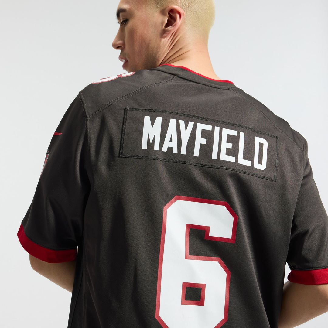 Tampa Bay Buccaneers Baker Mayfield Nike Pewter Alternate Game Jersey