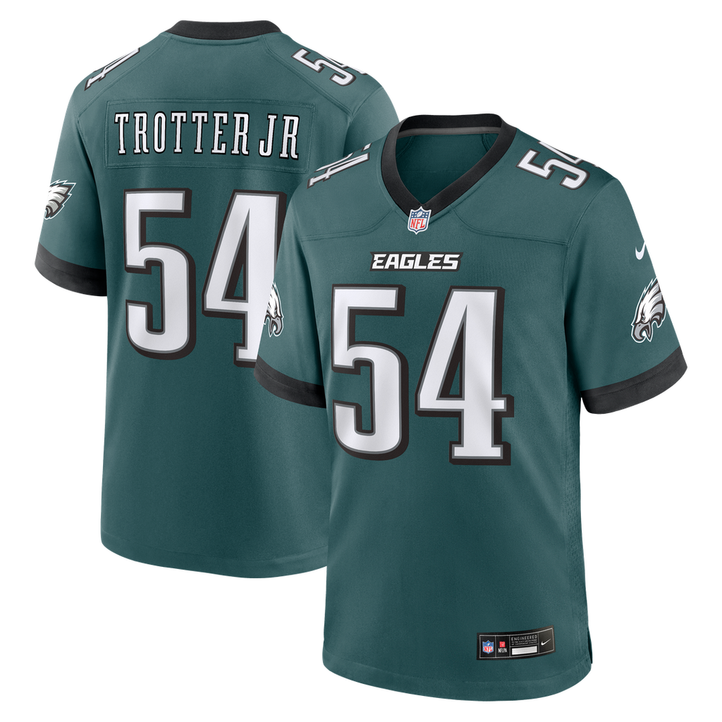 Philadelphia Eagles Jeremiah Trotter Jr. Nike Midnight Green Game Jersey