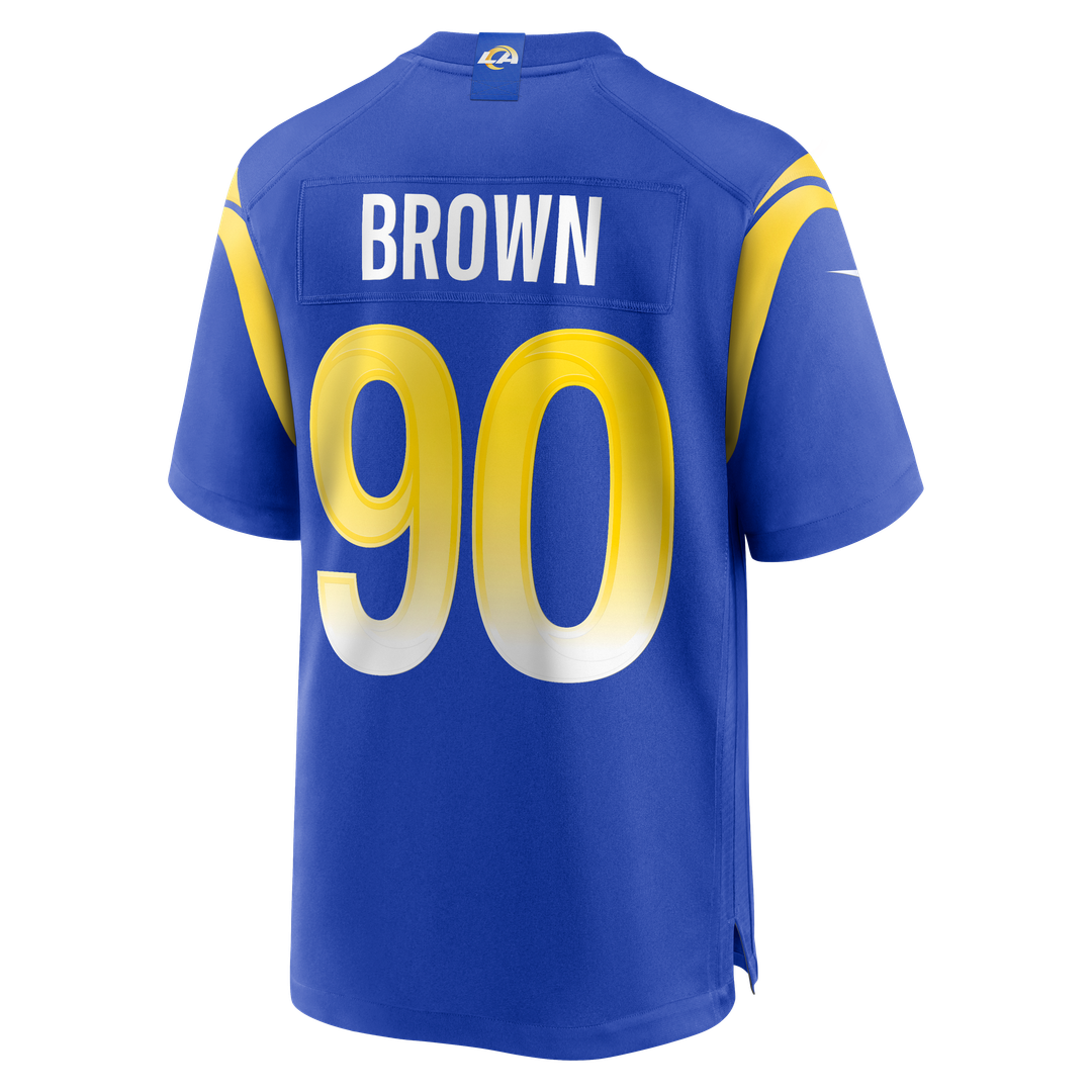 Los Angeles Rams Earnest Brown IV Nike Royal Game Jersey