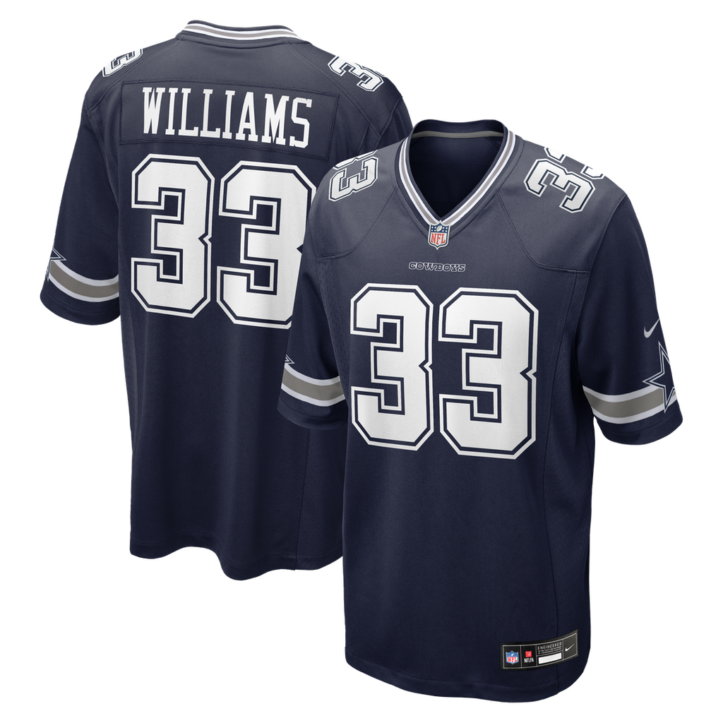 Dallas Cowboys Javonte Williams Nike Navy Game Jersey