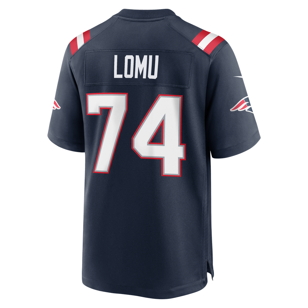 New England Patriots Caleb Lomu Nike Navy Game Jersey