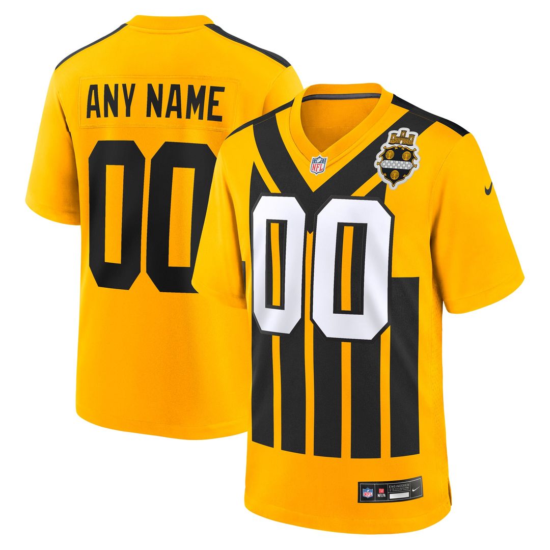 Pittsburgh Steelers Nike Black Custom Jersey