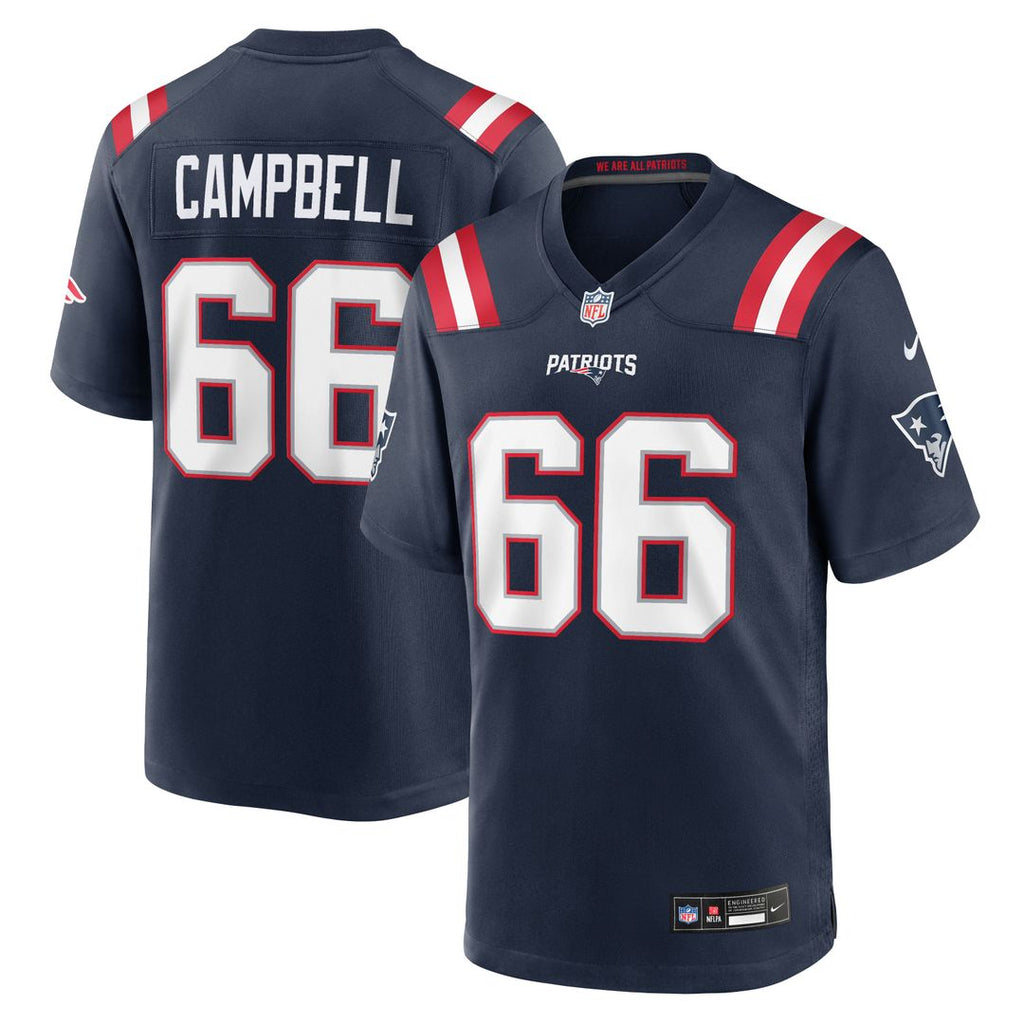 New England Patriots Will Campbell Nike Navy Game Jersey