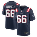 New England Patriots Will Campbell Nike Navy Game Jersey