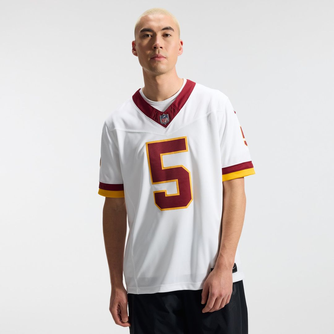 Washington Commanders Jayden Daniels Nike White Vapor FUSE Stitched Limited Jersey