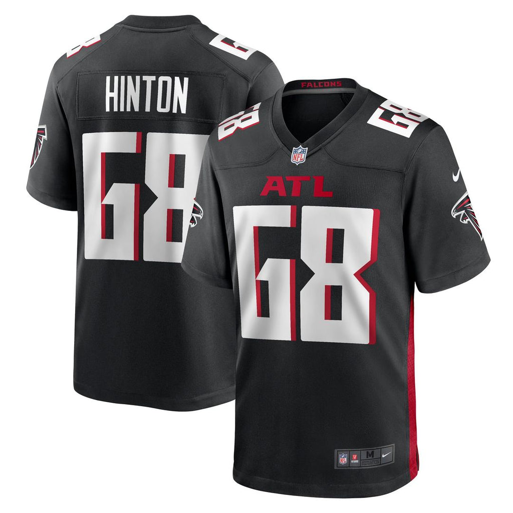 Atlanta Falcons Kyle Hinton Nike Black Game Jersey
