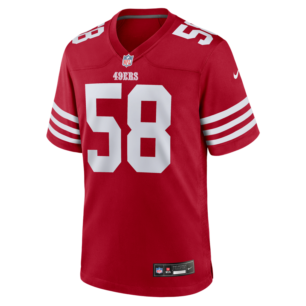 San Francisco 49ers Jarrett Patterson Nike Scarlet Game Jersey