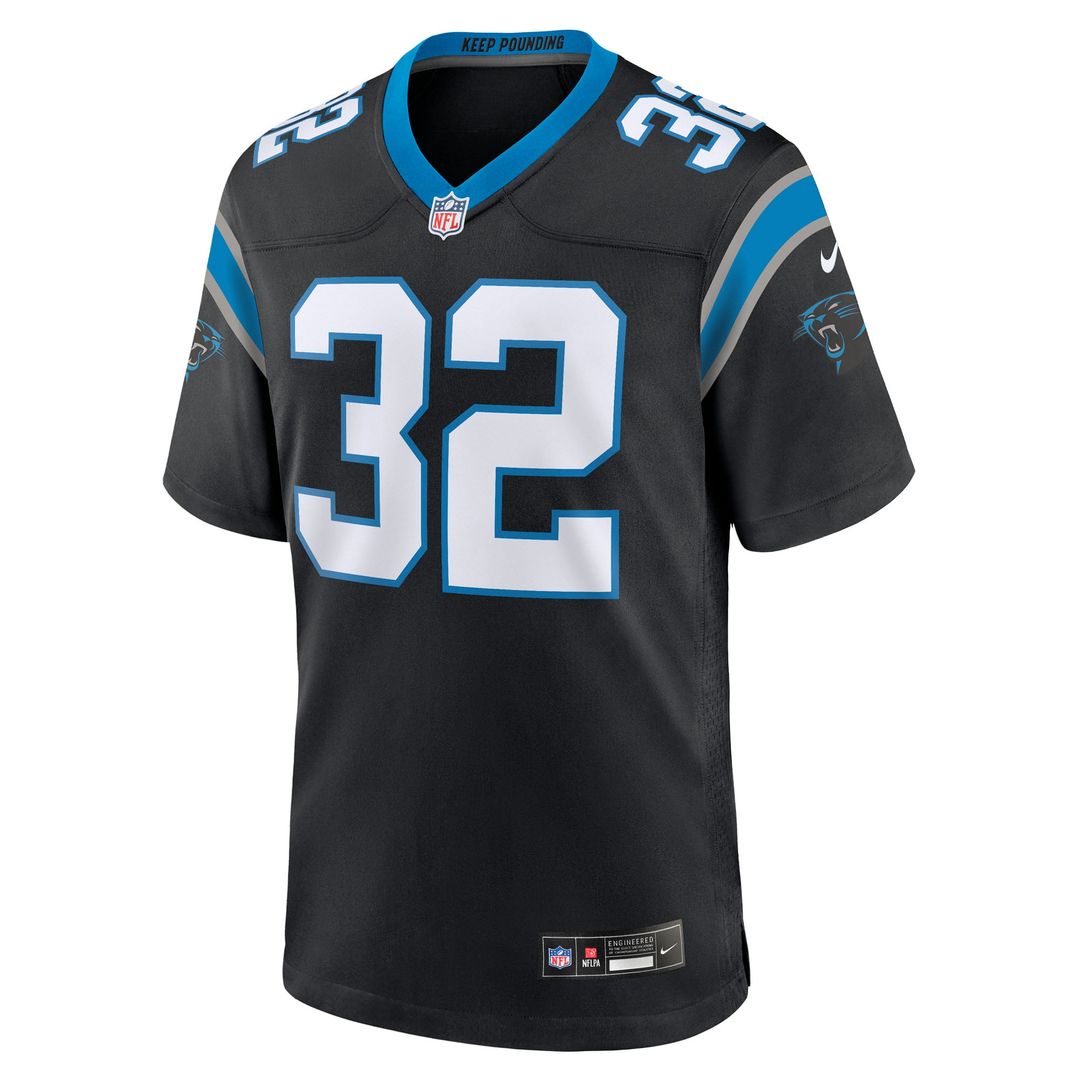 Carolina Panthers Trevin Wallace Nike Black Game Jersey