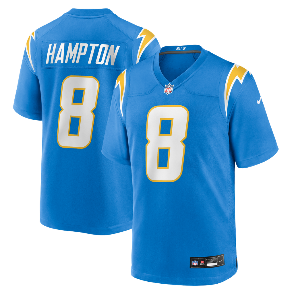 Los Angeles Chargers Omarion Hampton Nike Powder Blue Game Jersey