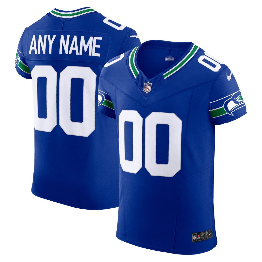 Seattle Seahawks Nike Royal Alternate Vapor FUSE Elite Custom Jersey