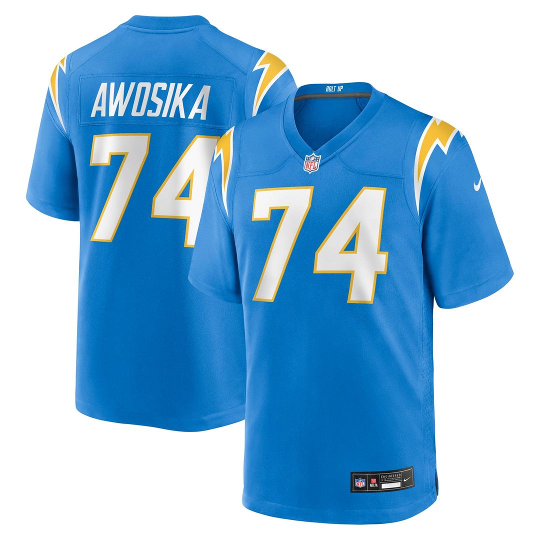 Los Angeles Chargers Kayode Awosika Nike Powder Blue Game Jersey