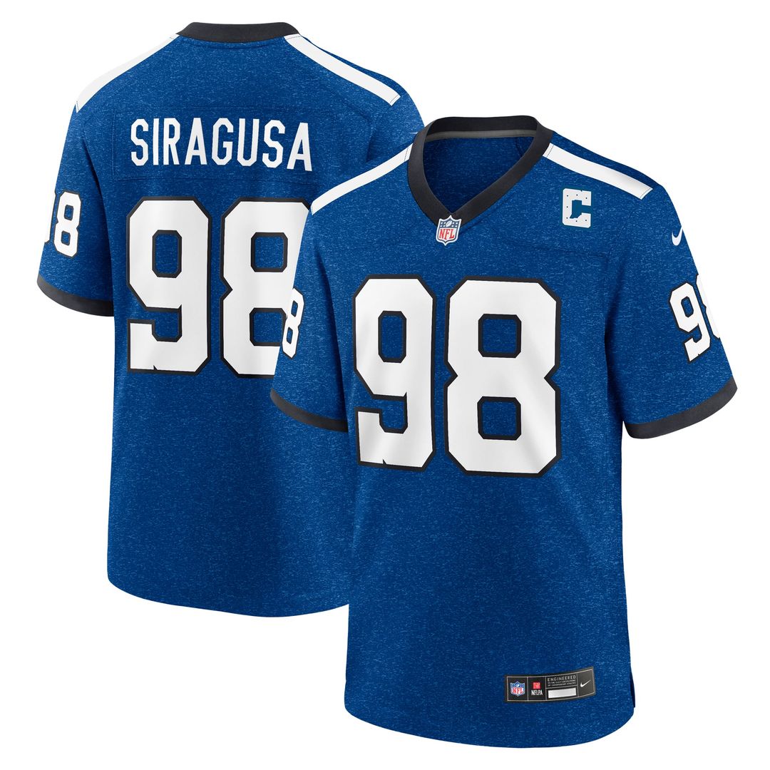 Indianapolis Colts Tony Siragusa Nike Royal Retired Player Game Jersey