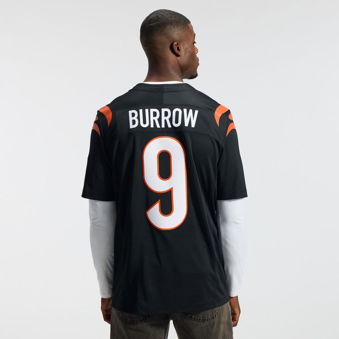 Cincinnati Bengals Joe Burrow Nike Black Team Vapor FUSE Stitched Limited Jersey