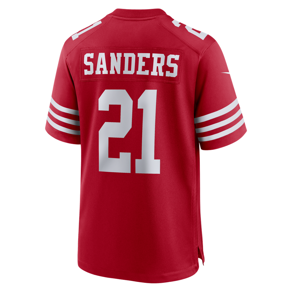 San Francisco 49ers Deion Sanders Nike Scarlet Team Retired Game Jersey