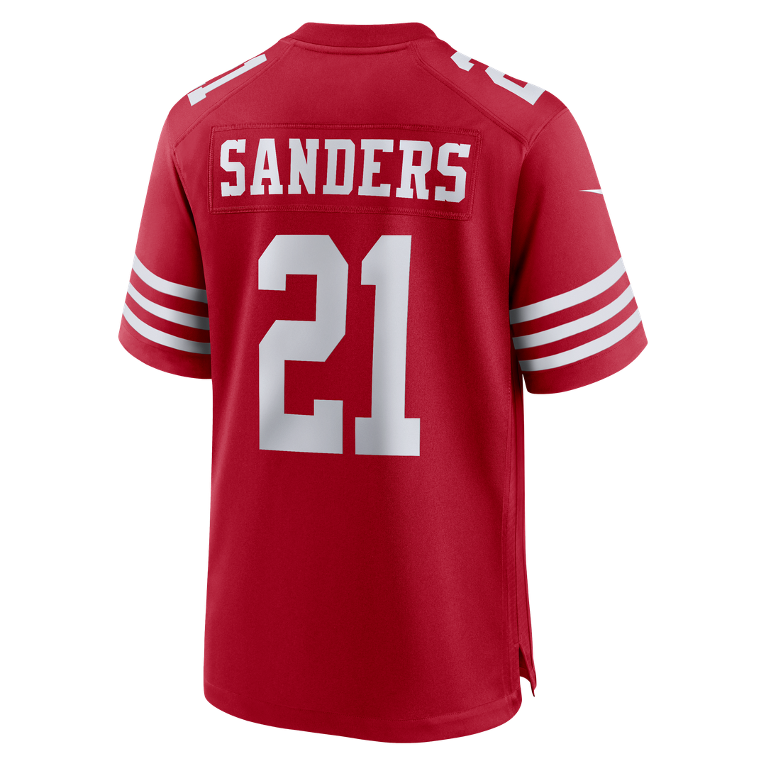 San Francisco 49ers Deion Sanders Nike Scarlet Team Retired Game Jersey