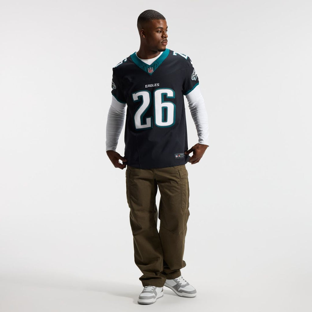 Philadelphia Eagles Saquon Barkley Nike Black Alternate Vapor FUSE Elite Jersey