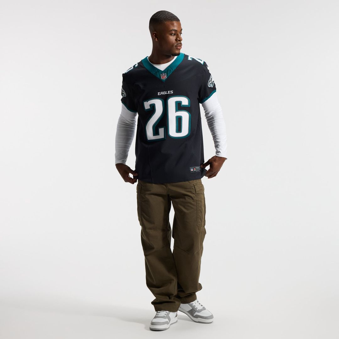 Philadelphia Eagles Saquon Barkley Nike Black Alternate Vapor FUSE Elite Jersey