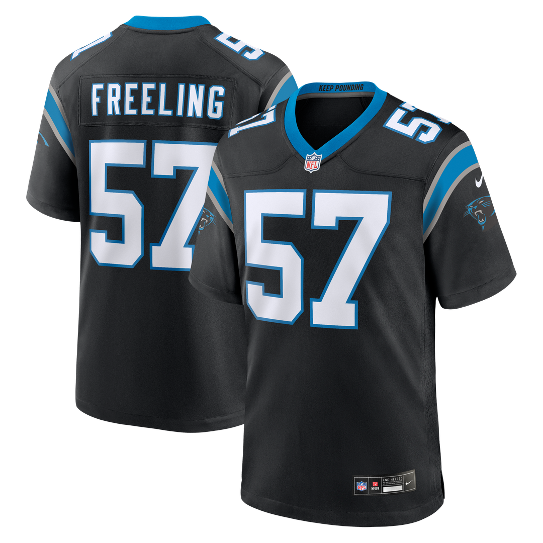 Carolina Panthers Monroe Freeling Nike Black Game Jersey