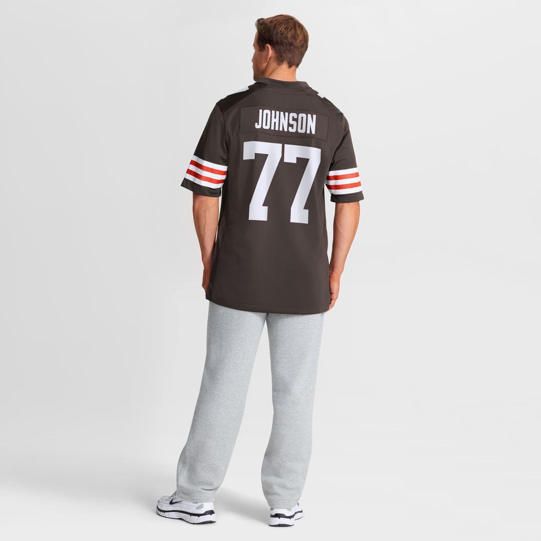 Cleveland Browns Zion Johnson Nike Brown Game Jersey