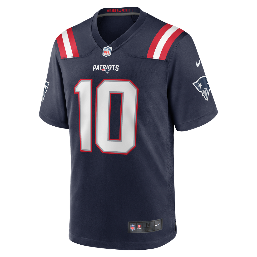 New England Patriots Drake Maye Nike White Game Jersey