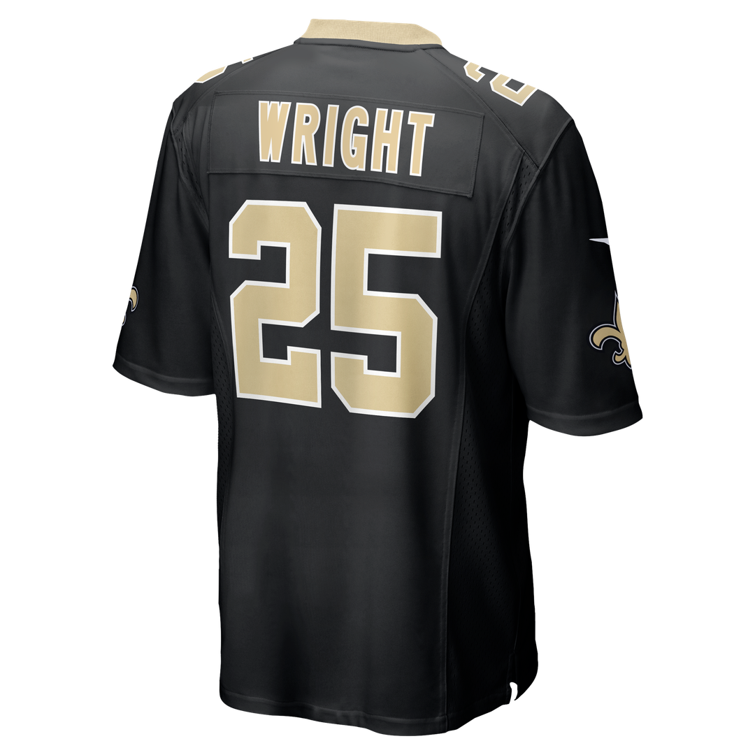 New Orleans Saints Rejzohn Wright Nike Black Game Jersey