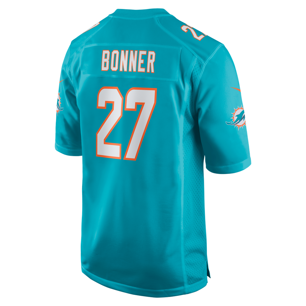 Miami Dolphins Ethan Bonner Nike Aqua Game Jersey