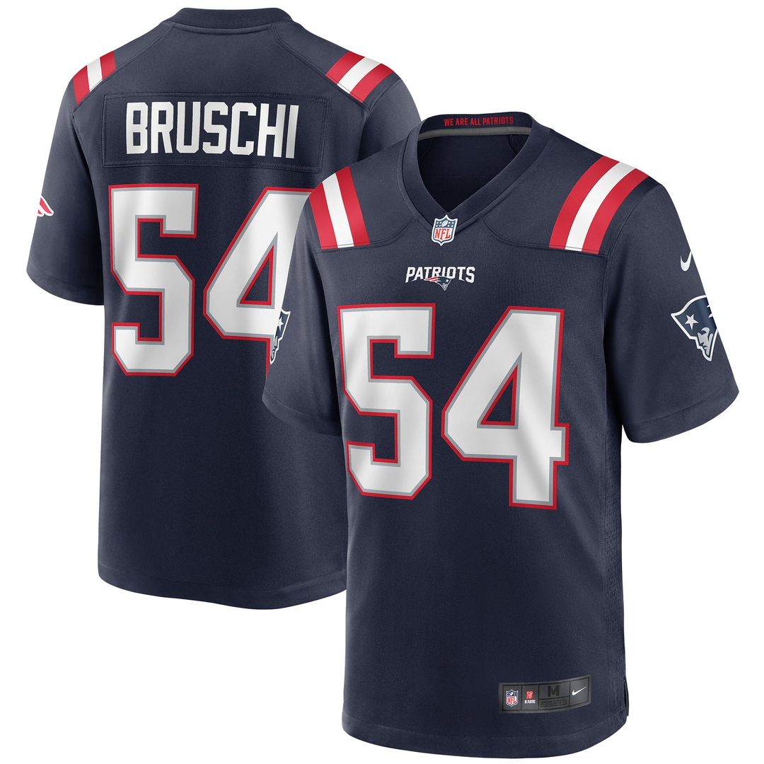 New England Patriots Tedy Bruschi Nike Navy Retired Player Game Jersey