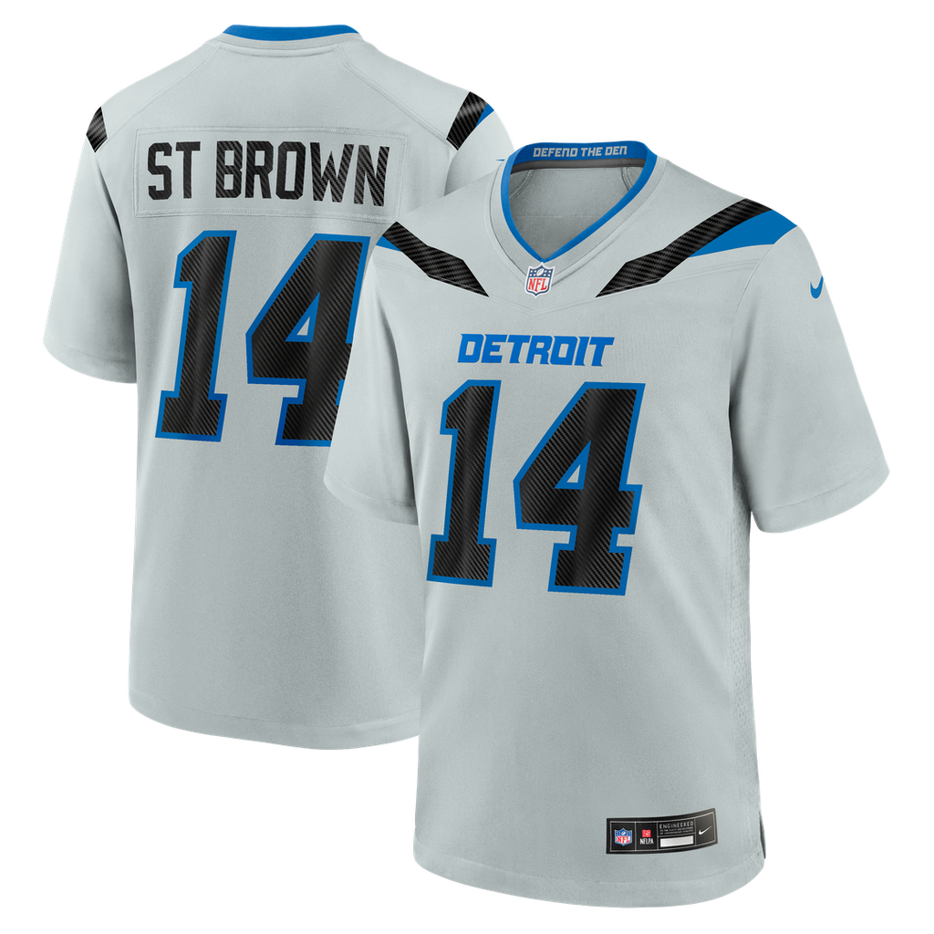 Detroit Lions Amon - Ra St. Brown Nike Silver 2026 Rivalries Collection Game Jersey