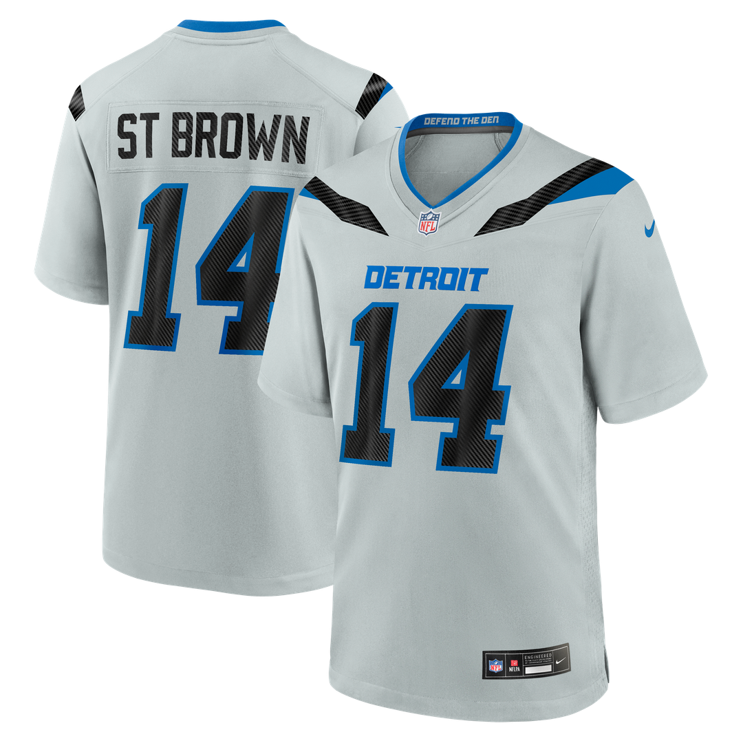 Detroit Lions Amon - Ra St. Brown Nike Silver 2026 Rivalries Collection Game Jersey