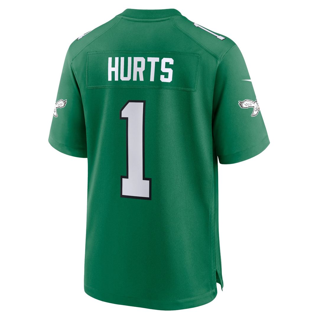 Philadelphia Eagles Jalen Hurts Nike Kelly Green Alternate Game Jersey