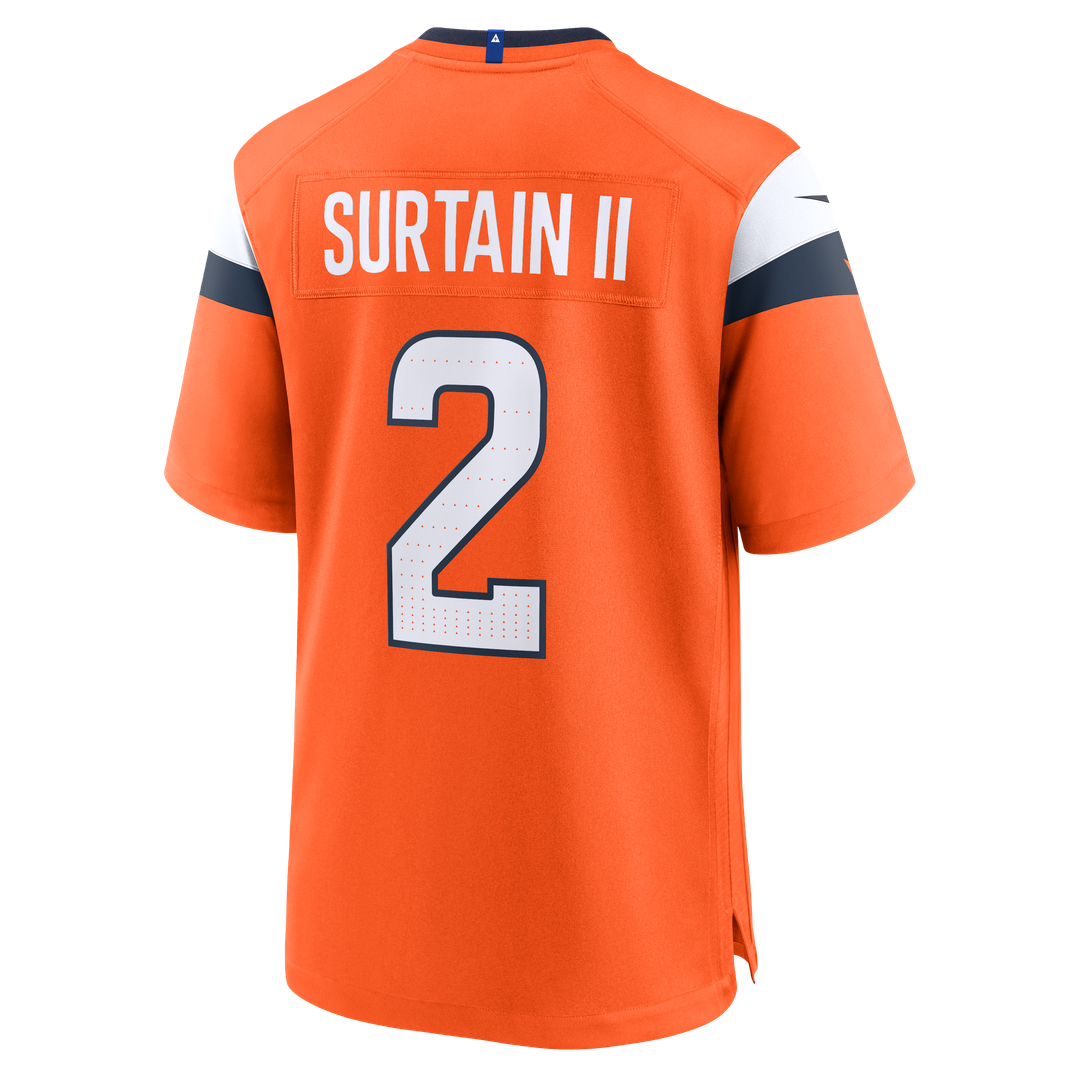 Denver Broncos Patrick Surtain II Nike Orange Game Jersey