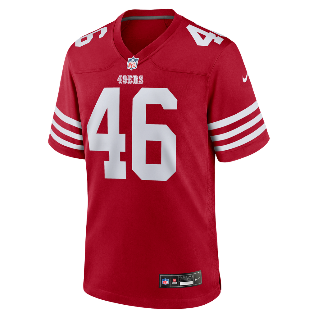 San Francisco 49ers Jon Weeks Nike Scarlet Game Jersey
