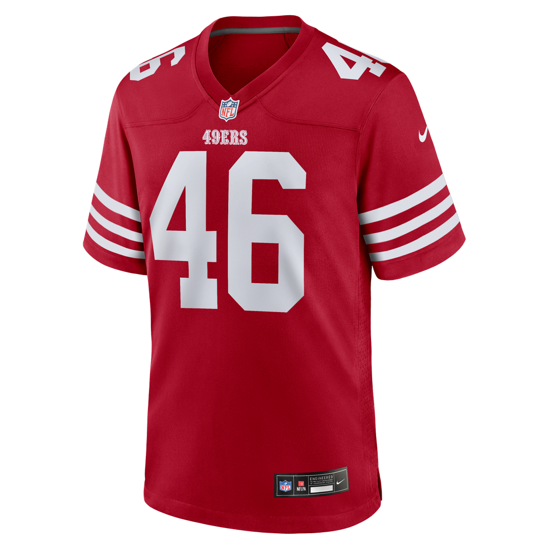 San Francisco 49ers Jon Weeks Nike Scarlet Game Jersey