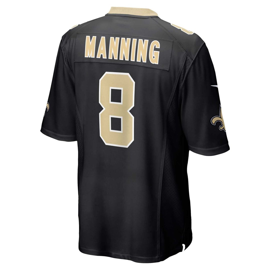 New Orleans Saints Archie Manning Nike Black Retired Game Jersey
