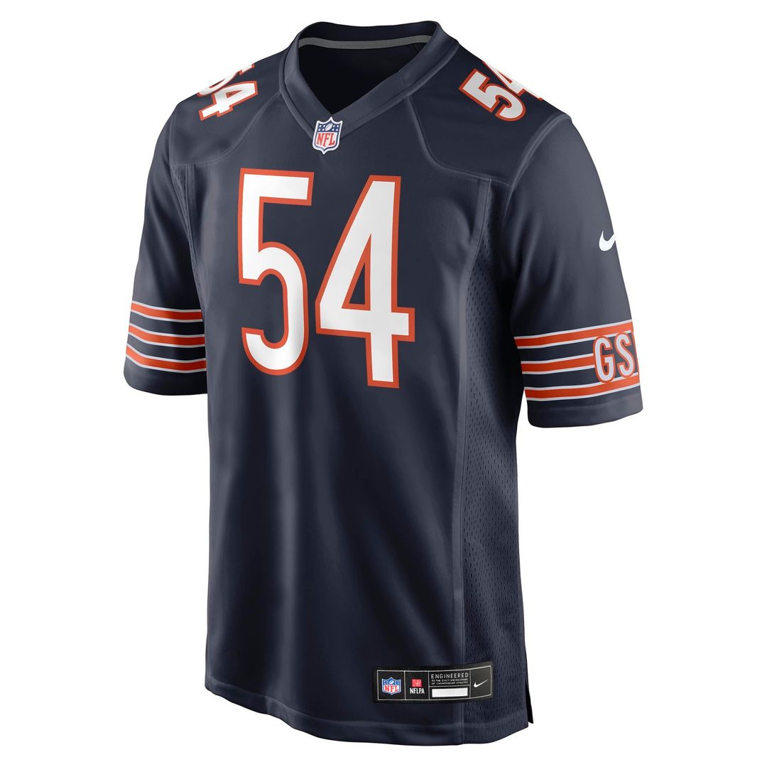 Chicago Bears Logan Jones Nike Navy Game Jersey